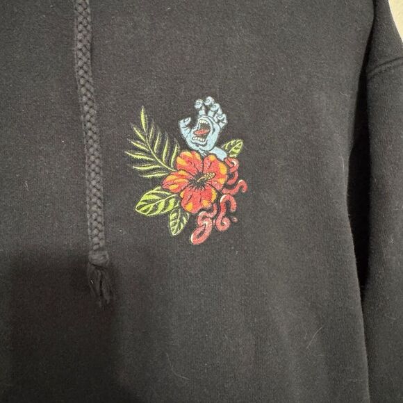 Santa Cruz black logo hooded sweatshirt size medium - Picture 3 of 6